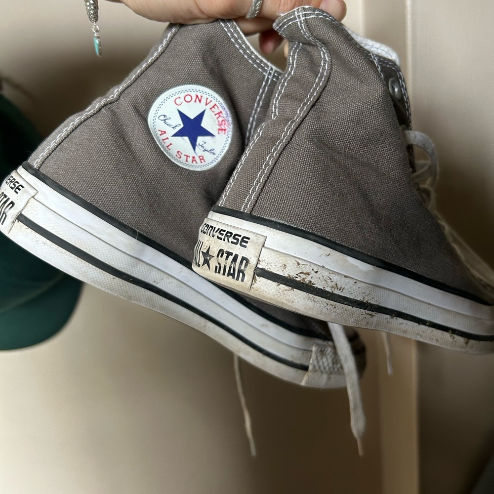 Grey converse high tops